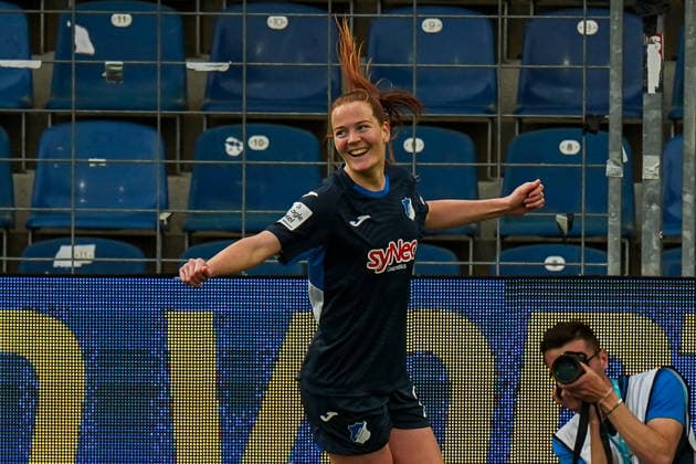 Germany Soccer Google Pixel Women Bundesliga 2025 2026 , 23 Matchday TSG Hoffenheim Women vs 1 FC Cologne Women Dietmar Hopp Stadion Hoffenheim NikÃ e van Dijk Nikee van Dijk TSG Hoffenheim Women, 25 , Goal celebration, cheering, emotions, gesture, gestures, facial expressions Copyright: xBennetxLongx