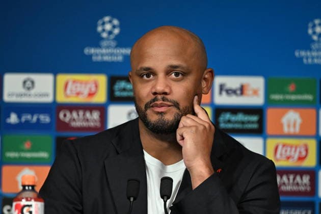 Ahead of PSG v FC Bayern Munich - UEFA Champions League PARIS, FRANCE - APRIL 27: Bayern Munich head coach Vincent Jean Mpoy Kompany attend a press conference, PK, Pressekonferenz ahead of the UEFA Champions League semi-final first leg match between Paris Saint-Germain and FC Bayern Munich at Parc des Princes in Paris, France on April 27, 2026. Mustafa Yalcin Anadolu Paris France. Editorial use only. Please get in touch for any other usage.  Copyright: x2026xAnadoluxMustafaxYalcinx