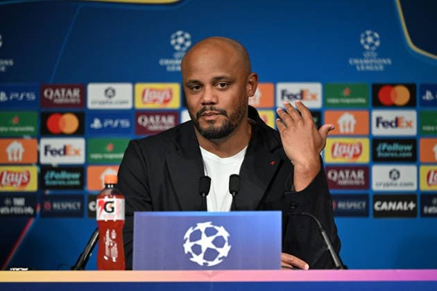 Ahead of PSG v FC Bayern Munich - UEFA Champions League PARIS, FRANCE - APRIL 27: Bayern Munich head coach Vincent Jean Mpoy Kompany attend a press conference, PK, Pressekonferenz ahead of the UEFA Champions League semi-final first leg match between Paris Saint-Germain and FC Bayern Munich at Parc des Princes in Paris, France on April 27, 2026. Mustafa Yalcin Anadolu Paris France. Editorial use only. Please get in touch for any other usage.  Copyright: x2026xAnadoluxMustafaxYalcinx