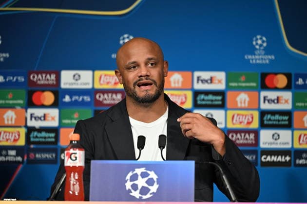 Ahead of PSG v FC Bayern Munich - UEFA Champions League PARIS, FRANCE - APRIL 27: Bayern Munich head coach Vincent Jean Mpoy Kompany attend a press conference, PK, Pressekonferenz ahead of the UEFA Champions League semi-final first leg match between Paris Saint-Germain and FC Bayern Munich at Parc des Princes in Paris, France on April 27, 2026. Mustafa Yalcin Anadolu Paris France. Editorial use only. Please get in touch for any other usage.  Copyright: x2026xAnadoluxMustafaxYalcinx