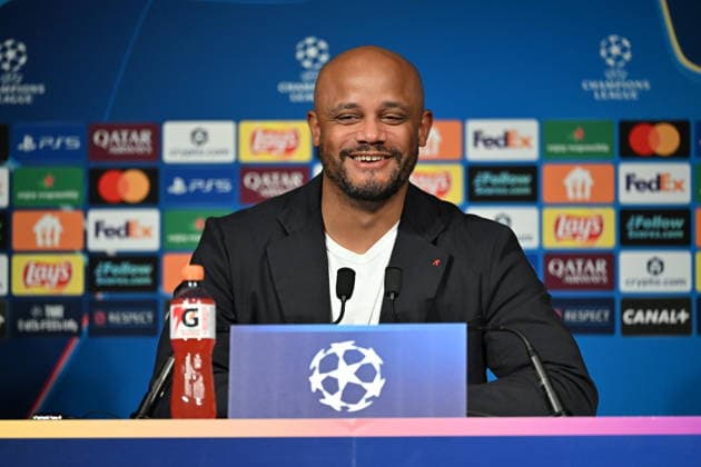 Ahead of PSG v FC Bayern Munich - UEFA Champions League PARIS, FRANCE - APRIL 27: Bayern Munich head coach Vincent Jean Mpoy Kompany attend a press conference, PK, Pressekonferenz ahead of the UEFA Champions League semi-final first leg match between Paris Saint-Germain and FC Bayern Munich at Parc des Princes in Paris, France on April 27, 2026. Mustafa Yalcin Anadolu Paris France. Editorial use only. Please get in touch for any other usage.  Copyright: x2026xAnadoluxMustafaxYalcinx