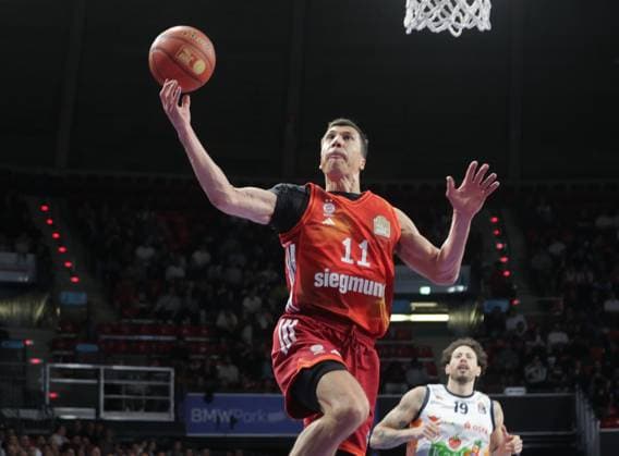 Bayerns 11 Vladimir LUCIC Basketball Bayern Rostock Bundesliga, FC Bayern Basketball Rostock Seawolves, 23 Matchday, Season 2025 2026, 27 04 2026, in Munich, B M W P A R K, Germany Source Copyright Credit Oryk HAIST xBASKETBALL-BAYERN-ROSTOCKx