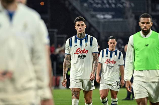 Gianluca Scamacca of Atalanta, Ritratto, Delusione, Delusion, during Cagliari Calcio vs Atalanta BC, Italian soccer Serie A match in Cagliari, Italy, April 27 2026  Copyright: xLuigixCanu IPAxSportx xipa-agency.netx xx IPA_74278295 IPA_Agency_IPA74278295