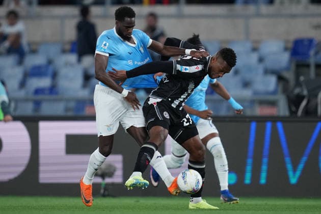Lazio™s Boulaye Dia Udinese™s Christian Kabasele during the Serie A EniLive soccer match between Lazio and Udinese at the Rome s Olympic stadium, Italy - Monday April 27, 2026 - Soccer ( Photo by Alfredo Falcone LaPresse )  Copyright: xAlfredoxFalcone LaPressex