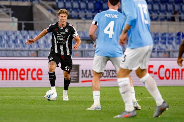 April 27, 2026, Rome, ITALY: Udinese s Thomas Kristensen during the Italian Serie A soccer match between Lazio and Udinese at the Olimpico stadium in Rome, Italy, 27 April 2026. ANSA FABIO FRUSTACI. Italian Serie A Soccer Match Lazio Vs Udinese  - ZUMAa110 20260427_zaf_a110_025 Copyright: xFabioxFrustacix