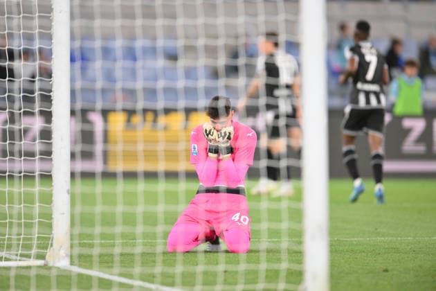 RECORD DATE NOT STATED 27th April 2026, Stadio Olimpico, Rome, Italy; Italian Serie A Football; Lazio versus Udinese; Edoardo Motta of SS Lazio shows his disappointment gol 0-1 AllShotLive