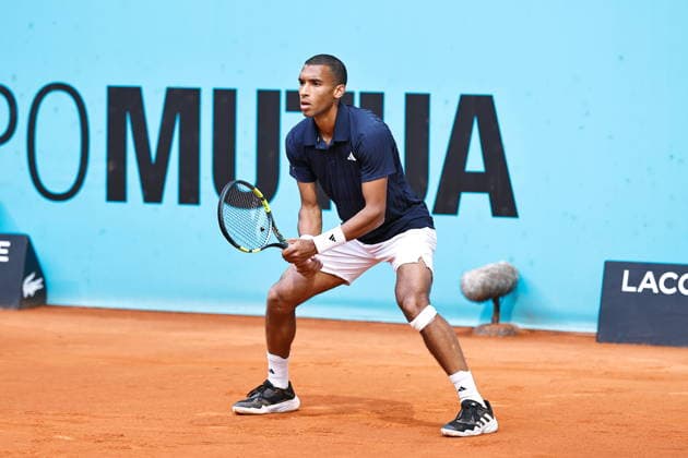 Felix Auger-Aliassime (CAN), APRIL 27, 2026 - Tennis : Felix Auger-Aliassime during singles Round of 32 match against Alexander Blockx on the ATP, Tennis Herren tour Masters 1000 tournaments Mutua Madrid Open tennis tournament at the Caja Magica in Madrid, Spain. Noxthirdxpartyxsales  aflo_328491839