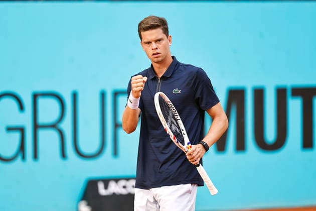 Alexander Blockx (BEL), APRIL 27, 2026 - Tennis : Alexander Blocx celebrate after a point during singles Round of 32 match against Felix Auger-Aliassime on the ATP, Tennis Herren tour Masters 1000 tournaments Mutua Madrid Open tennis tournament at the Caja Magica in Madrid, Spain. Noxthirdxpartyxsales  aflo_328491985