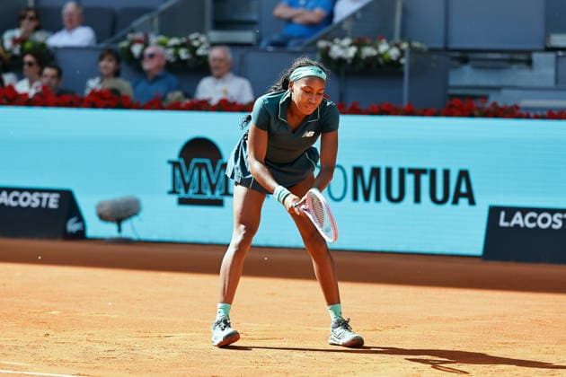 Coco Gauff (USA), APRIL 27, 2026 - Tennis : Coco Gauf during singles round of 16 match against Linda Noskova on the WTA, Tennis Damen tour 1000 tournaments Mutua Madrid Open tennis tournament at the Caja Magica in Madrid, Spain. Noxthirdxpartyxsales  aflo_328492306