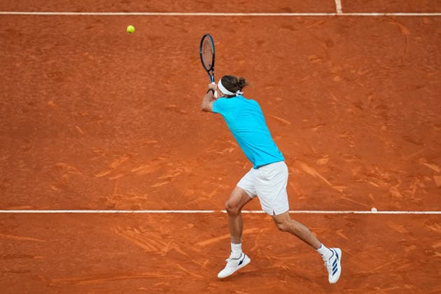 April 27, 2026, Madrid, Madrid, Spain: Alexander Zverev of Germany in action against Terence Atmane of France during the Mutua Madrid Open 2026, ATP, Tennis Herren Masters 1000 and WTA, Tennis Damen 1000, at La Caja Magica on April 27, 2026 in Madrid, Spain. Madrid Spain - ZUMAa181 20260427_zaa_a181_510 Copyright: xDennisxAgyemanx