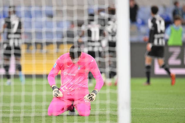 Foto IPP Roberto Ramaccia Roma 27 4 2026 Campionato di Calcio Serie A 2025 2026 Lazio vs Udinese Nella foto Edoardo Motta of SS Lazio shows his disappointment gol 0-1 Italy Photo Press - World Copyright Roma italy Italia ITALY  Copyright: xR4924_italyphotopressx
