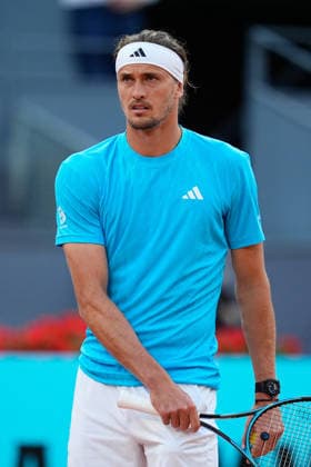 April 27, 2026, Madrid, Madrid, Spain: Alexander Zverev of Germany in action against Terence Atmane of France during the Mutua Madrid Open 2026, ATP, Tennis Herren Masters 1000 and WTA, Tennis Damen 1000, at La Caja Magica on April 27, 2026 in Madrid, Spain. Madrid Spain - ZUMAa181 20260427_zaa_a181_487 Copyright: xDennisxAgyemanx
