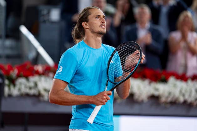 Mutua Madrid Open - Day Eight MADRID, SPAIN - APRIL 27: Alexander Zverev of Germany celebrates the victory against Terence Atmane of France during the Men s Singles Third Round match on Day Eight during the Mutua Madrid Open 2026 tournament celebrated at La Caja Magica on April 27, 2026 in Madrid, Spain. Madrid La Caja Magica Madrid Spain Copyright: xAlbertoxGardinx AGardin_20260427_Tennis_Madrid_Day8_0673