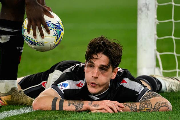 Nicolo Zaniolo of Udinese Calcio looks dejected during the Serie A 2025 2026 football match between SS Lazio and Udinese Calcio at Stadio Olimpico in Rome (Italy), April 27, 2026. AndreaxStaccioli