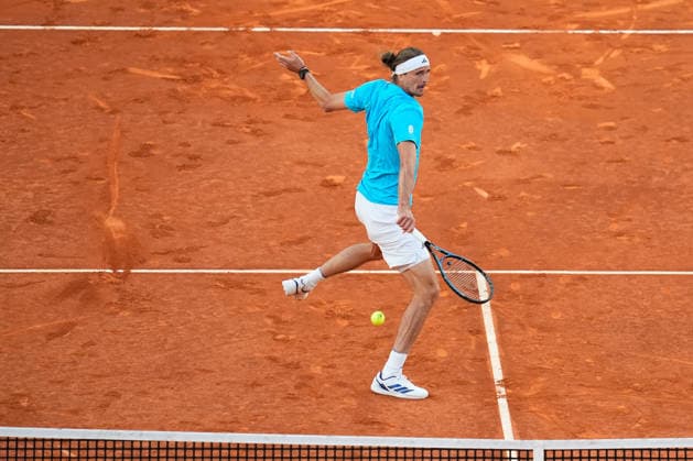April 27, 2026, Madrid, Madrid, Spain: Alexander Zverev of Germany in action against Terence Atmane of France during the Mutua Madrid Open 2026, ATP, Tennis Herren Masters 1000 and WTA, Tennis Damen 1000, at La Caja Magica on April 27, 2026 in Madrid, Spain. Madrid Spain - ZUMAa181 20260427_zaa_a181_528 Copyright: xDennisxAgyemanx