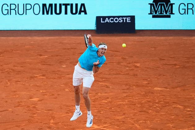 April 27, 2026, Madrid, Madrid, Spain: Alexander Zverev of Germany in action against Terence Atmane of France during the Mutua Madrid Open 2026, ATP, Tennis Herren Masters 1000 and WTA, Tennis Damen 1000, at La Caja Magica on April 27, 2026 in Madrid, Spain. Madrid Spain - ZUMAa181 20260427_zaa_a181_524 Copyright: xDennisxAgyemanx