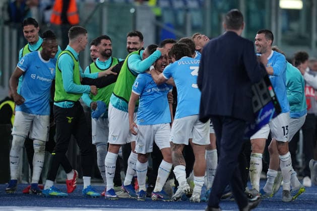 Lazio™s Pedro celebrates after scoring during the Serie A EniLive soccer match between Lazio and Udinese at the Rome s Olympic stadium, Italy - Monday April 27, 2026 - Soccer ( Photo by Alfredo Falcone LaPresse )  Copyright: xAlfredoxFalcone LaPressex