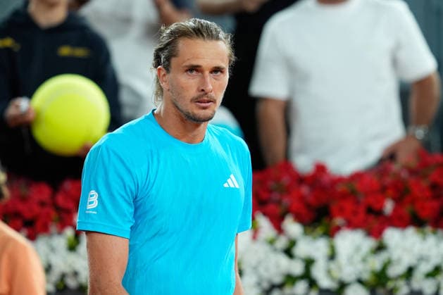April 27, 2026, Madrid, Madrid, Spain: Alexander Zverev of Germany celebrates the victory against Terence Atmane of France during the Mutua Madrid Open 2026, ATP, Tennis Herren Masters 1000 and WTA, Tennis Damen 1000, at La Caja Magica on April 27, 2026 in Madrid, Spain. Madrid Spain - ZUMAa181 20260427_zaa_a181_549 Copyright: xDennisxAgyemanx