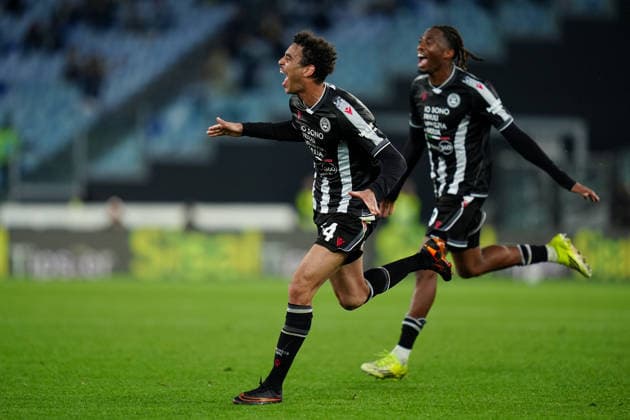 SS Lazio v Udinese Calcio - Serie A Enilive Arthur Atta of Udinese Calcio celebrates after scoring third goal during the serie Serie A Enilive match between SS Lazio and Udinese Calcio at Olimpico on April 27, 2026 in Rome, Italy Rome Stadio Olimpico Lazio Italy Copyright: xGiuseppexMaffiax 260427_SerieA_Lazio-Udinese_GM_01908
