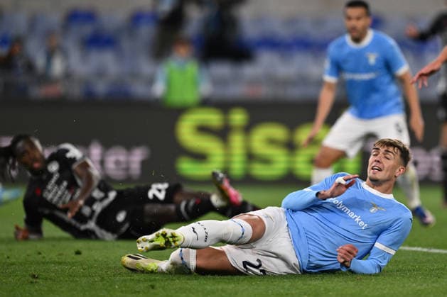 Daniel Maldini of S.S. Lazio scores the goal for 3-3 during the 34th matchday of the Serie A championship between S.S. Lazio and Udinese Calcio at the Olympic Stadium on April 27, 2026 in Rome, Italy.  Copyright: xDomenicoxCippitelli IPAxSportx xipa-agency.netx xx IPA_74281131 IPA_Agency_IPA74281131