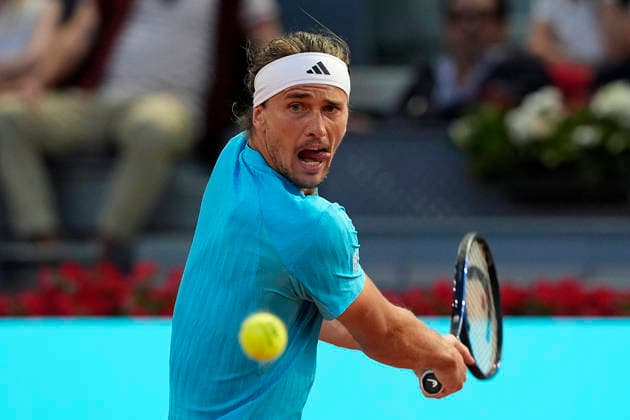 MADRID OPEN TENNIS 2026. ATP, Tennis Herren ZVEREV ¢ GER v ATMANE ¢ FRA Alexander Zverev, Germany, during Madrid Open Tennis 2025 match. April 27, 2026.(ALTERPHOTOS Acero) MadridSpain  Copyright: xAcerox