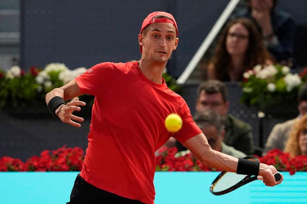 MADRID OPEN TENNIS 2026. ATP, Tennis Herren ZVEREV ¢ GER v ATMANE ¢ FRA Terence Atmane, France, during Madrid Open Tennis 2025 match. April 27, 2026.(ALTERPHOTOS Acero) MadridSpain  Copyright: xAcerox