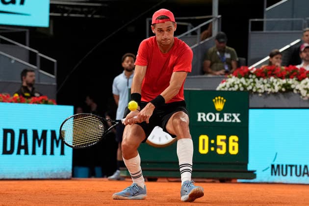 MADRID OPEN TENNIS 2026. ATP, Tennis Herren ZVEREV ¢ GER v ATMANE ¢ FRA Terence Atmane, France, during Madrid Open Tennis 2025 match. April 27, 2026.(ALTERPHOTOS Acero) MadridSpain  Copyright: xAcerox