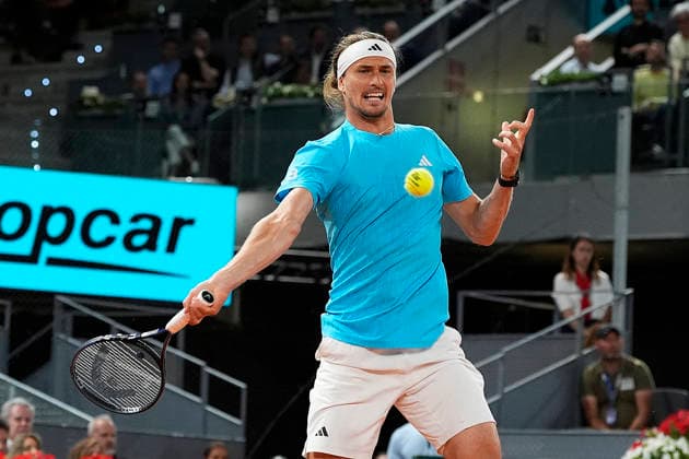 MADRID OPEN TENNIS 2026. ATP, Tennis Herren ZVEREV ¢ GER v ATMANE ¢ FRA Alexander Zverev, Germany, during Madrid Open Tennis 2025 match. April 27, 2026.(ALTERPHOTOS Acero) MadridSpain  Copyright: xAcerox
