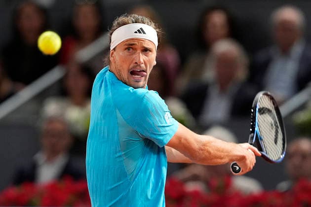 MADRID OPEN TENNIS 2026. ATP, Tennis Herren ZVEREV ¢ GER v ATMANE ¢ FRA Alexander Zverev, Germany, during Madrid Open Tennis 2025 match. April 27, 2026.(ALTERPHOTOS Acero) MadridSpain  Copyright: xAcerox