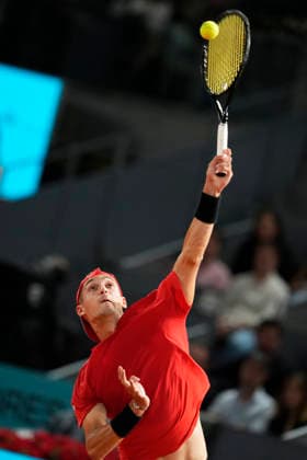 MADRID OPEN TENNIS 2026. ATP, Tennis Herren ZVEREV ¢ GER v ATMANE ¢ FRA Terence Atmane, France, during Madrid Open Tennis 2025 match. April 27, 2026.(ALTERPHOTOS Acero) MadridSpain  Copyright: xAcerox
