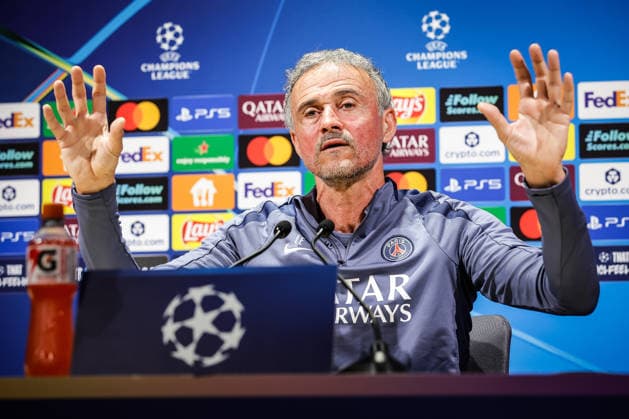 April 27, 2026, Poissy, France, France: Luis ENRIQUE of PSG during a Paris Saint-Germain press conference, PK, Pressekonferenz at Campus PSG on April 27, 2026 in Poissy near Paris, France. Paris Saint-Germain Press Conference  - ZUMAm308 20260427_zsp_m308_016 Copyright: xMatthieuxMirvillex
