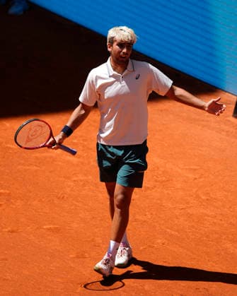 MADRID OPEN TENNIS 2026. ATP, Tennis Herren TSITSIPAS ¢ GRE v MERIDA ¢ ESP Daniel Merida, Spain, during Madrid Open Tennis 2025 match. April 27, 2026.(ALTERPHOTOS Acero) MadridSpain  Copyright: xAcerox