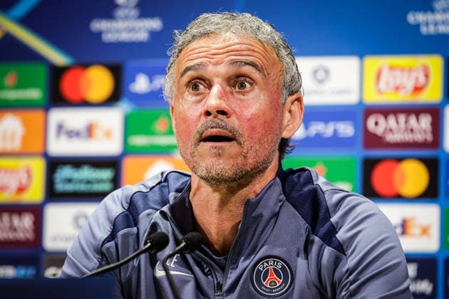 April 27, 2026, Poissy, France, France: Luis ENRIQUE of PSG during a Paris Saint-Germain press conference, PK, Pressekonferenz at Campus PSG on April 27, 2026 in Poissy near Paris, France. Paris Saint-Germain Press Conference  - ZUMAm308 20260427_zsp_m308_011 Copyright: xMatthieuxMirvillex