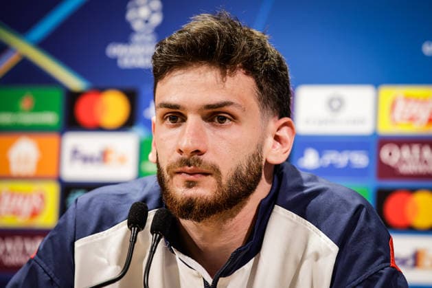 April 27, 2026, Poissy, France, France: Khvicha KVARATSKHELIA of PSG during a Paris Saint-Germain press conference, PK, Pressekonferenz at Campus PSG on April 27, 2026 in Poissy near Paris, France. Paris Saint-Germain Press Conference  - ZUMAm308 20260427_zsp_m308_008 Copyright: xMatthieuxMirvillex