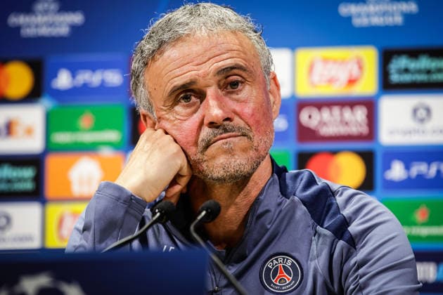 April 27, 2026, Poissy, France, France: Luis ENRIQUE of PSG during a Paris Saint-Germain press conference, PK, Pressekonferenz at Campus PSG on April 27, 2026 in Poissy near Paris, France. Poissy France - ZUMAm308 20260427_zsp_m308_015 Copyright: xMatthieuxMirvillex