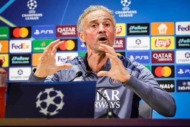 April 27, 2026, Poissy, France, France: Luis ENRIQUE of PSG during a Paris Saint-Germain press conference, PK, Pressekonferenz at Campus PSG on April 27, 2026 in Poissy near Paris, France. Poissy France - ZUMAm308 20260427_zsp_m308_012 Copyright: xMatthieuxMirvillex