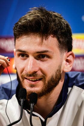 April 27, 2026, Poissy, France, France: Khvicha KVARATSKHELIA of PSG during a Paris Saint-Germain press conference, PK, Pressekonferenz at Campus PSG on April 27, 2026 in Poissy near Paris, France. Poissy France - ZUMAm308 20260427_zsp_m308_005 Copyright: xMatthieuxMirvillex