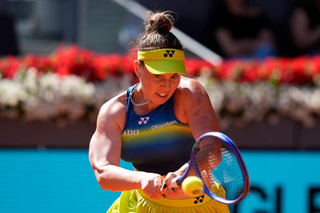 MADRID OPEN TENNIS 2026. WTA, Tennis Damen NOSKOVA ¢ CZE v GAUFF ¢ USA Linda Noskova, Czech Republic, during Madrid Open Tennis 2025 match. April 27, 2026.(ALTERPHOTOS Acero) MadridSpain  Copyright: xAcerox