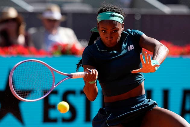 MADRID OPEN TENNIS 2026. WTA, Tennis Damen NOSKOVA ¢ CZE v GAUFF ¢ USA Coco Gauff, USA, during Madrid Open Tennis 2025 match. April 27, 2026.(ALTERPHOTOS Acero) MadridSpain  Copyright: xAcerox