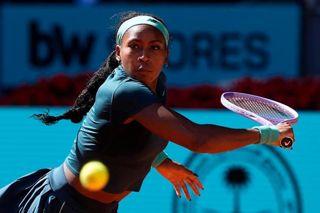 MADRID OPEN TENNIS 2026. WTA, Tennis Damen NOSKOVA ¢ CZE v GAUFF ¢ USA Coco Gauff, USA, during Madrid Open Tennis 2025 match. April 27, 2026.(ALTERPHOTOS Acero) MadridSpain  Copyright: xAcerox