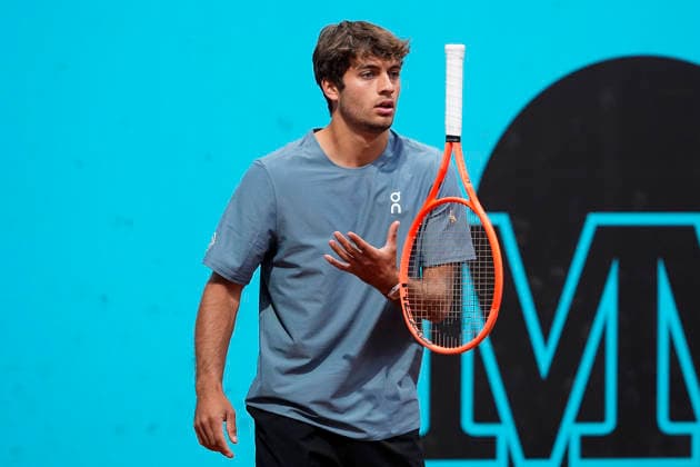 MADRID OPEN TENNIS 2026. ATP, Tennis Herren COBOLLI ¢ ITA v VALLEJO ¢ PAR Flavio Cobolli, Italy, during Madrid Open Tennis 2025 match. April 27, 2026.(ALTERPHOTOS Acero) MadridSpain  Copyright: xAcerox