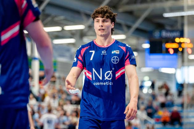 Dormagen, 27 04 2026, Handball, Men, 2 Bundesliga, Matchday 29, 2025 2026 TSV Bayer Dormagen 1 VFL Potsdam Krischa Leis TSV Bayer Dormagen, 7 during the match