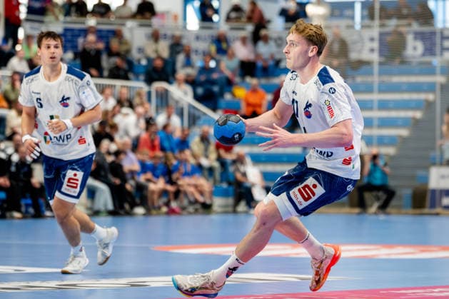 Dormagen, 27 04 2026, Handball, Men, 2 Bundesliga, 29 Matchday, 2025 2026 TSV Bayer Dormagen 1 VFL Potsdam Dustin Kraus 1 VfL Potsdam, 47 during the match