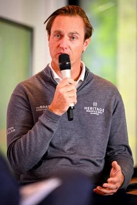 press conference, PK, Pressekonferenz Soudal Open Golf Tournament - 28 04 2026 STERREBEEK, BELGIUM - APRIL 28 : Colsaerts Nicolas during the press conference ahead of the Soudal Open Golf Tournament at the House of Golf on April 28, 2026 in Sterrebeek, Belgium, 28 04 2026  Copyright: xTomasxSiskx