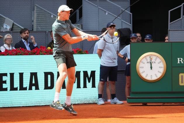 Jannik Sinner (ITA) vs Cameron Norrie (FRA) during Masters Series Madrid 2026 in Madrid, 28 April 2026. Cordon Press 