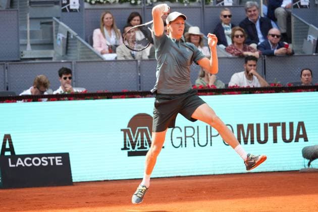 Jannik Sinner (ITA) vs Cameron Norrie (FRA) during Masters Series Madrid 2026 in Madrid, 28 April 2026. Cordon Press 