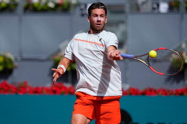 April 28, 2026, Madrid, Madrid, Spain: Cameron Norrie of Great Britain plays against Jannik Sinner of Italy during the Mutua Madrid Open 2026, ATP, Tennis Herren Masters 1000 and WTA, Tennis Damen 1000, at La Caja Magica on April 28, 2026 in Madrid, Spain. Madrid Spain - ZUMAa181 20260428_zaa_a181_004 Copyright: xOscarxJ.xBarrosox
