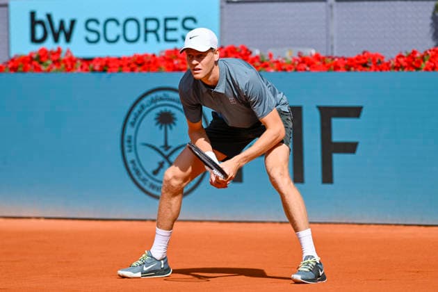 April 28, 2026, Madrid, Madrid, Spain: JANNIK SINNER of italy - NIKE during the Mutua Madrid Open 2026, ATP, Tennis Herren Masters 1000 and WTA, Tennis Damen 1000 tennis tournament, celebrated at Caja Magica on April 28, 2026 in Madrid, Spain. Mutua Madrid Open 2026 - Day 9 (04.28.26) - ZUMAc312 20260428_zsp_c312_001 Copyright: xOscarxManuelxSanchezx