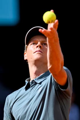 April 28, 2026, Madrid, Madrid, Spain: JANNIK SINNER of italy - NIKE during the Mutua Madrid Open 2026, ATP, Tennis Herren Masters 1000 and WTA, Tennis Damen 1000 tennis tournament, celebrated at Caja Magica on April 28, 2026 in Madrid, Spain. Mutua Madrid Open 2026 - Day 9 (04.28.26) - ZUMAc312 20260428_zsp_c312_004 Copyright: xOscarxManuelxSanchezx