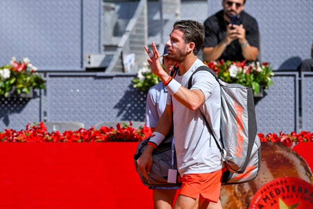 April 28, 2026, Madrid, Madrid, Spain: CAMERON NORRIE of united kingdom - K-SWISS during the Mutua Madrid Open 2026, ATP, Tennis Herren Masters 1000 and WTA, Tennis Damen 1000 tennis tournament, celebrated at Caja Magica on April 28, 2026 in Madrid, Spain. Mutua Madrid Open 2026 - Day 9 (04.28.26) - ZUMAc312 20260428_zsp_c312_010 Copyright: xOscarxManuelxSanchezx